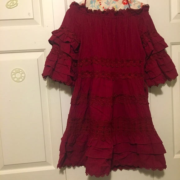 Korean Off Shoulder Mini Dress - Picture 1 of 6